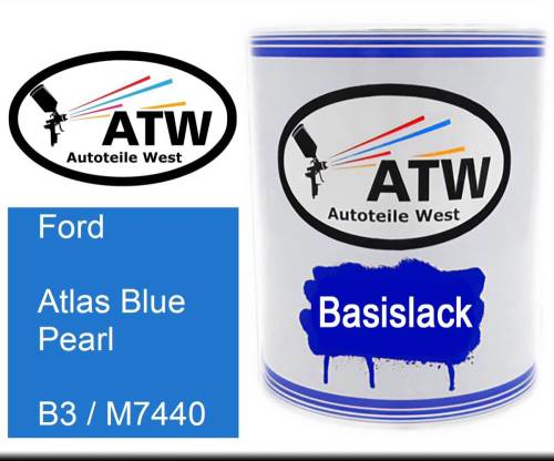 Ford, Atlas Blue Pearl, B3 / M7440: 1L Lackdose, von ATW Autoteile West.